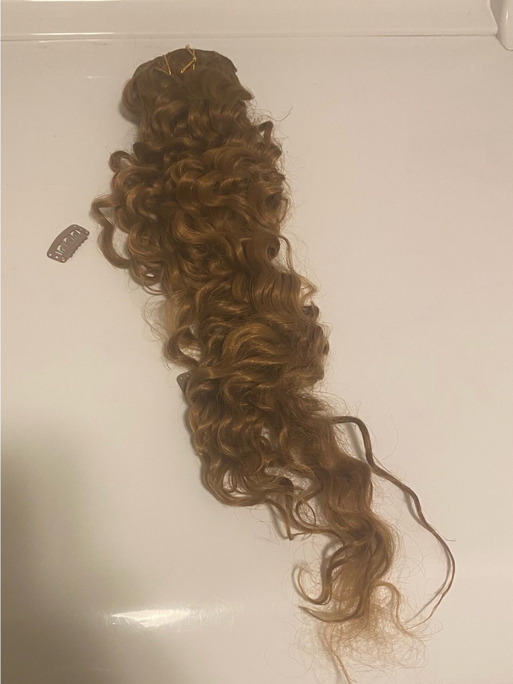 Women's Curly Clip-In Hair Extension - Light Brown